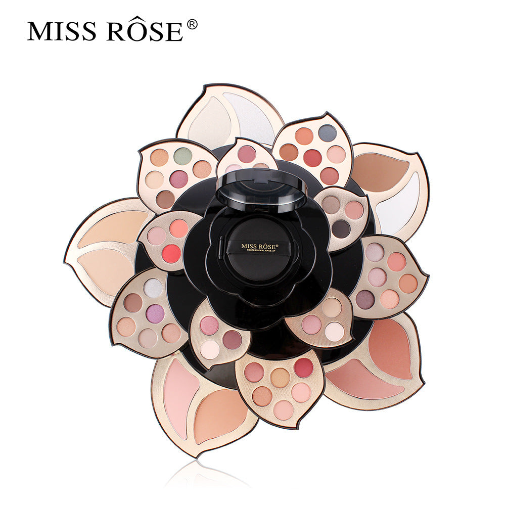 Multifunctional Makeup Full Set with Black Floral Palette