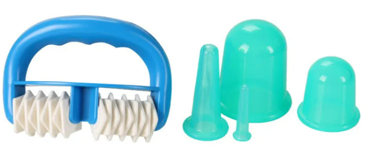 Nuvella 5pc Roller massager w/Vacuum Cupping Device