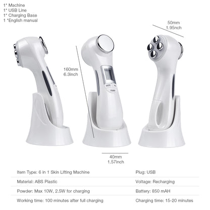 Nuvella 6-in-1 LED Skin Massage Beauty Device