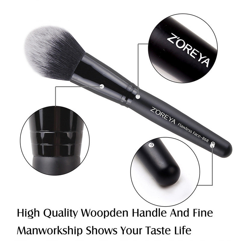 Nuvella 15-Piece Makeup Brush Set with Black Handles
