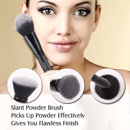 Nuvella 15-Piece Makeup Brush Set with Black Handles