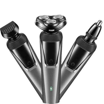3-in-1 Men's Electric Razor with Trimmer and Shaver