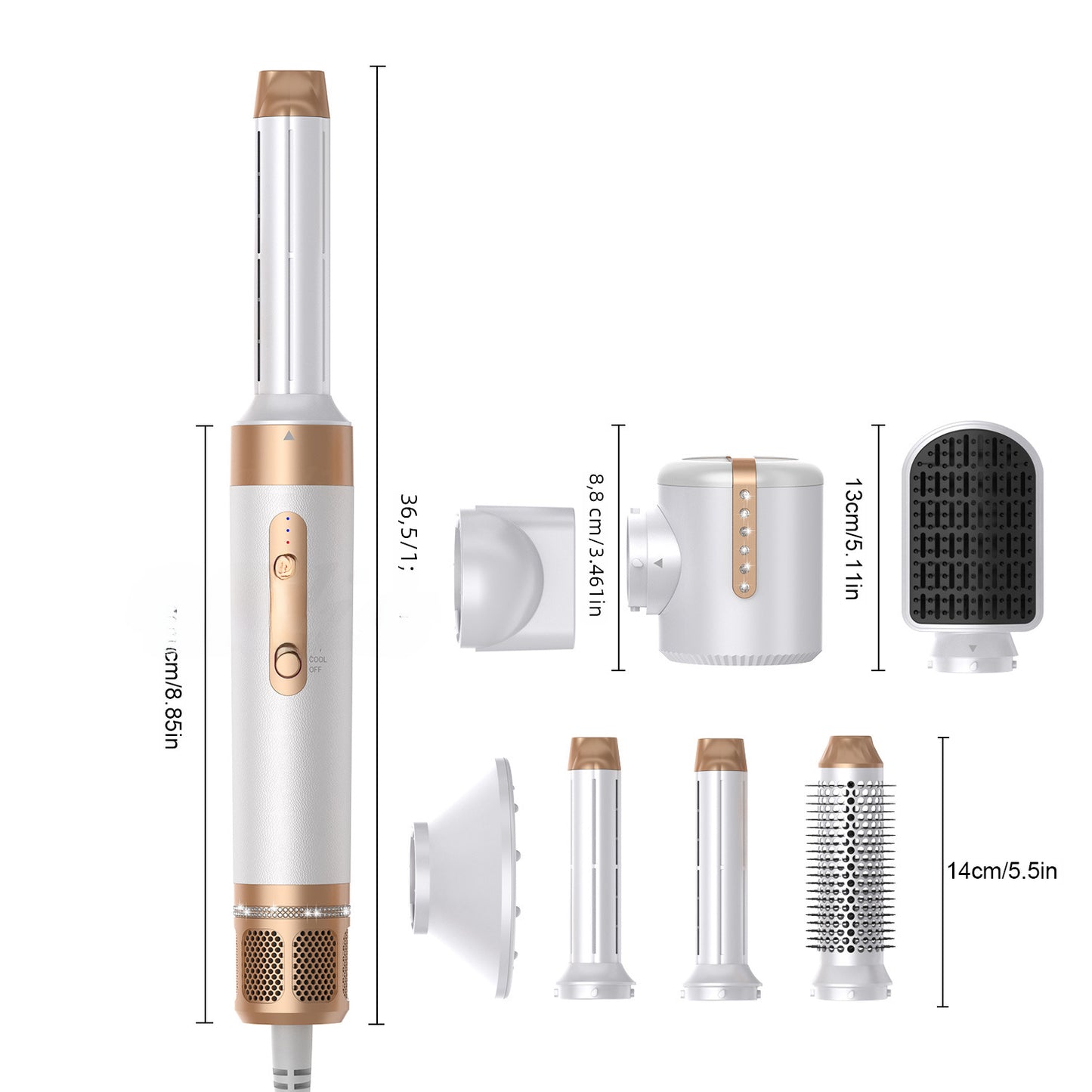 Nuvella 7-in-1 High-Speed Hot Air Brush for Styling
