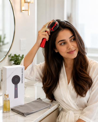Hair Oiling Red Light Scalp Massager