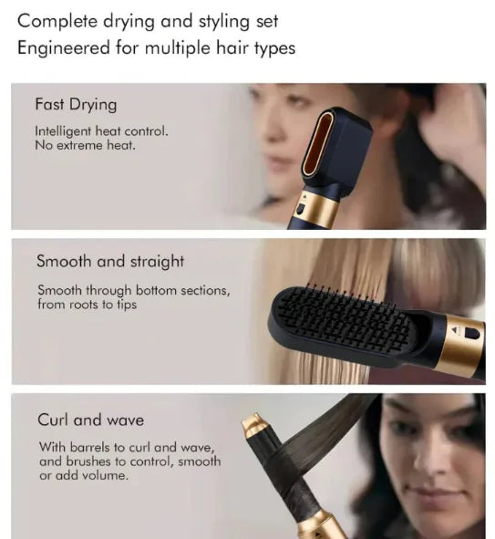 Nuvella 5-in-1 Hair Styler & Curling Iron