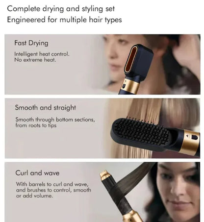 Nuvella 5-in-1 Hair Styler & Curling Iron